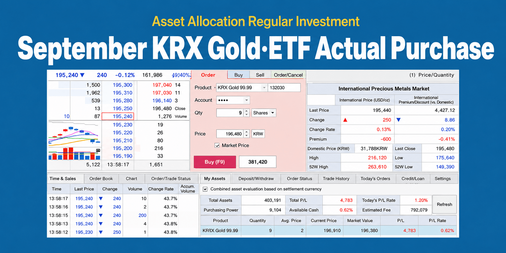 Asset Allocation DCA Portfolio September 2026 actual execution and systematic investment breakdown
