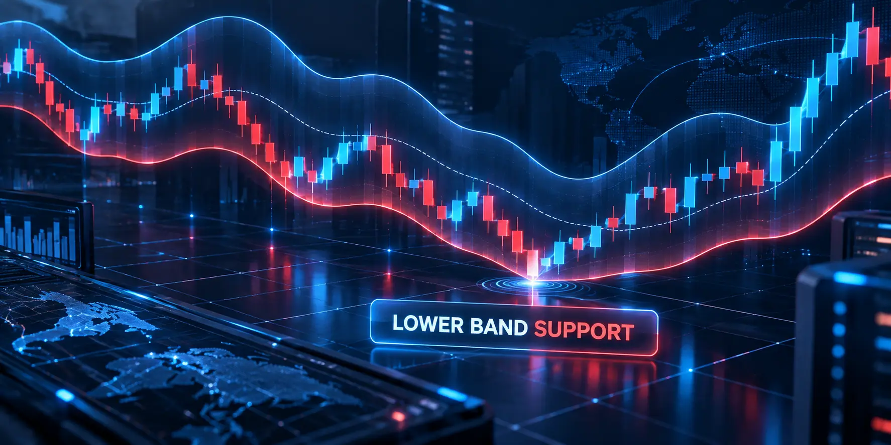 Verizon Bollinger Bands lower support band and institutional accumulation model